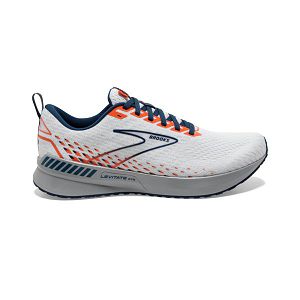 Brooks Levitate GTS 5 Mens Road Running Shoes White/Blue/Orange | USA-FNK157983